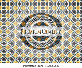 Premium Quality arabic badge. Arabesque decoration.