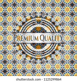 Premium Quality arabic style badge. Arabesque decoration.