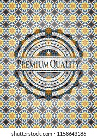 Premium Quality arabic style badge. Arabesque decoration.