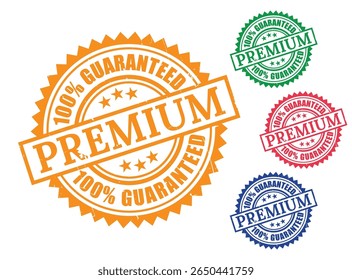 Premium Quality Assurance Seals Design Elements stamp for Business Branding