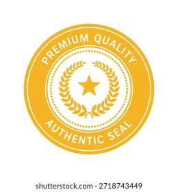 Vector auténtico del Vector de la insignia del sello de la calidad de Premium