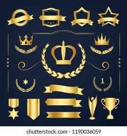 Premium quality badge and banner collection vectors