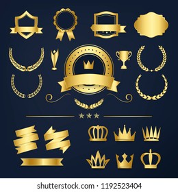 Sale Ribbon Gold Style Vector Illustration Stock Vector (Royalty Free ...