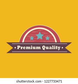 Premium quality badge design vector