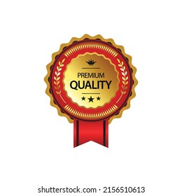 Premium quality badge and emblem design vector