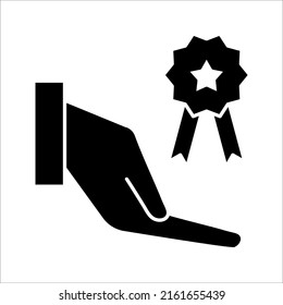 Premium quality badge icon on white background. Rosette Stamp Icon Vector Design Template.