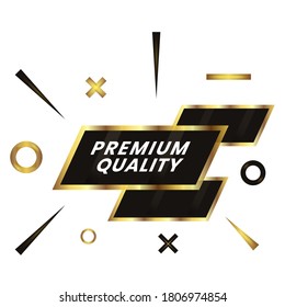 Premium-Qualität. Logo und Label Premium-Qualität Design für Ihr verkauftes Produkt. hochwertiges Design für Schwarz-Gold-Prämien