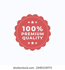 Premium quality badge label design template