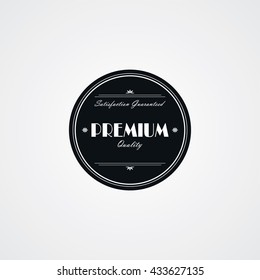 premium quality badge label theme vector art illustration