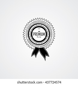 premium quality badge label theme vector art illustration