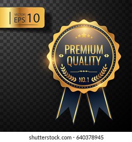 premium quality badge, label vector illustration