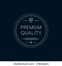 Premium Quality badge. Minimalistic