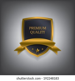 Premium quality badge with space for your text suitable for e-shops or websites. Eps10 vector illustration
