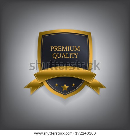Premium quality badge with space for your text suitable for e-shops or websites. Eps10 vector illustration