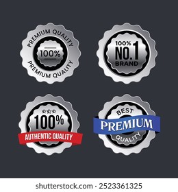 premium quality badge vector illustration