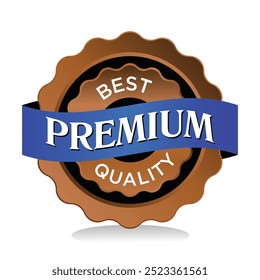 premium quality badge vector illustration