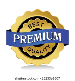 premium quality badge vector illustration