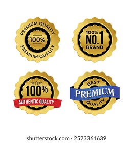 premium quality badge vector illustration