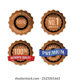 premium quality badge vector illustration