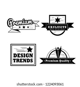 Juego de vectores de insignias de calidad superior