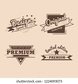 Juego de vectores de insignias de calidad superior
