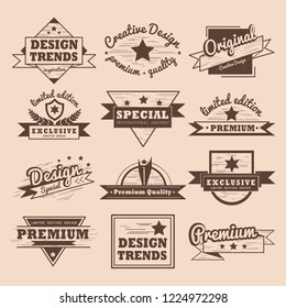 Premium quality badge vector set