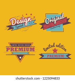 Premium quality badge vector set