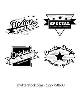Juego de vectores de insignias de calidad superior