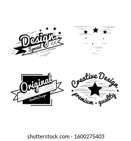premium quality badge vector set