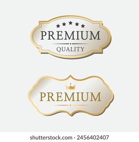 Premium quality badge. Vintage frames. Premium certificate sign. Sale Label. Vector illustration