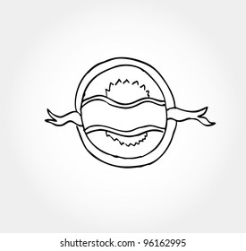 premium quality badges and labels illustration doodle
