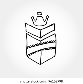 premium quality badges and labels illustration doodle