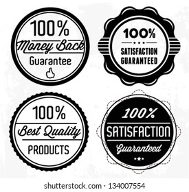 Premium Quality Badges and Stickers in Retro Style