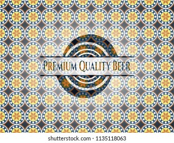 Premium Quality Beer arabesque emblem. arabic decoration.