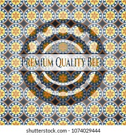 Premium Quality Beer arabic style badge. Arabesque decoration.