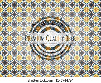 Premium Quality Beer arabic style badge. Arabesque decoration.