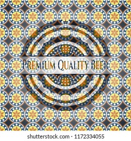 Premium Quality Beer arabic style badge. Arabesque decoration.