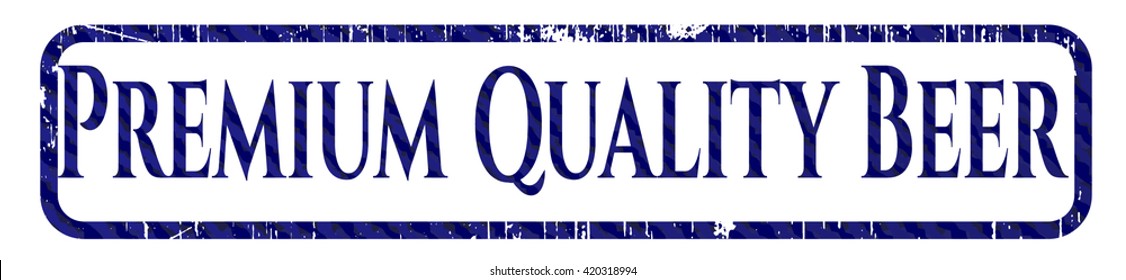 Premium Quality Beer badge with denim texture