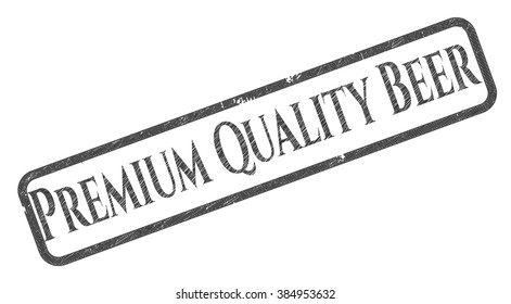 Premium Quality Beer drawn in pencil