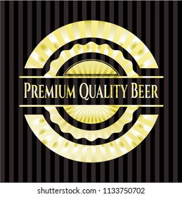 Premium Quality Beer gold badge or emblem