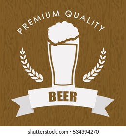 premium quality beer label vector illustration eps 10