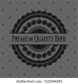 Premium Quality Beer realistic black emblem