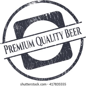 Premium Quality Beer rubber stamp with grunge texture