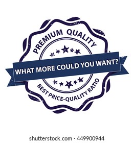 Premium quality, best price quality ratio . What more could you want - grunge blue label / stamp for retail industry. Print colors used