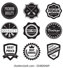 Vintage Badges Logo Template Vector Set Stock Vector (Royalty Free ...