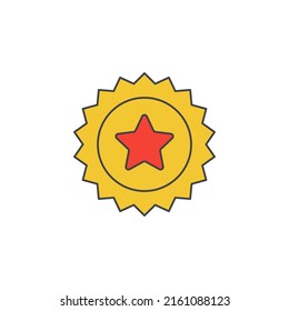 Premium quality, or best rating icon in color, isolated on white background 