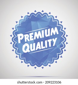 Premium quality blue label