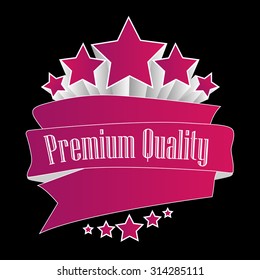 premium quality button pink on black background