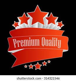 premium quality button red on black background