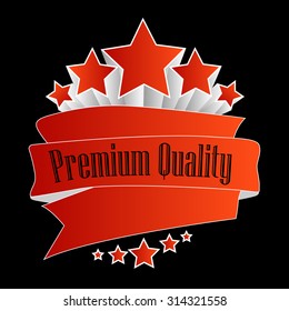 premium quality button red on black background